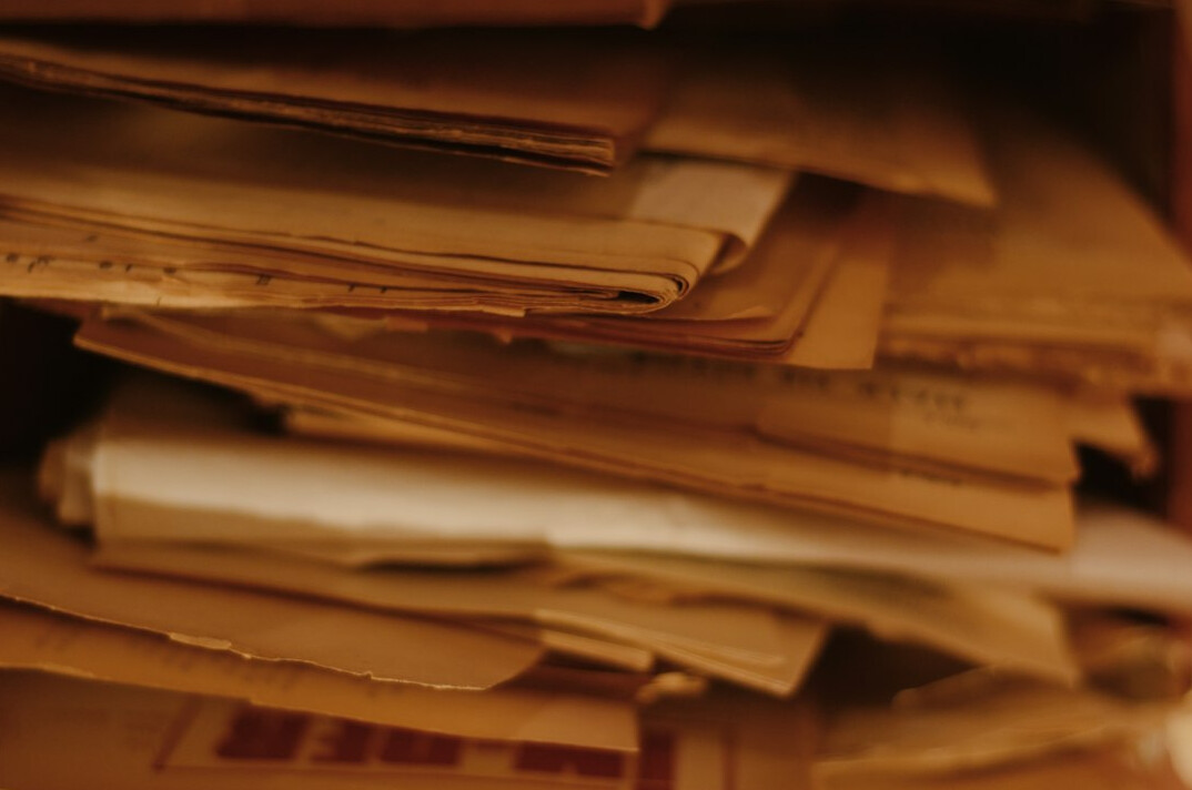 recycled paper documents