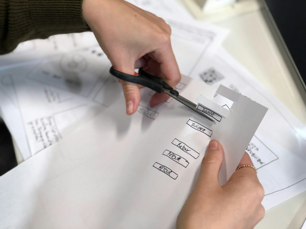 person scanning documents