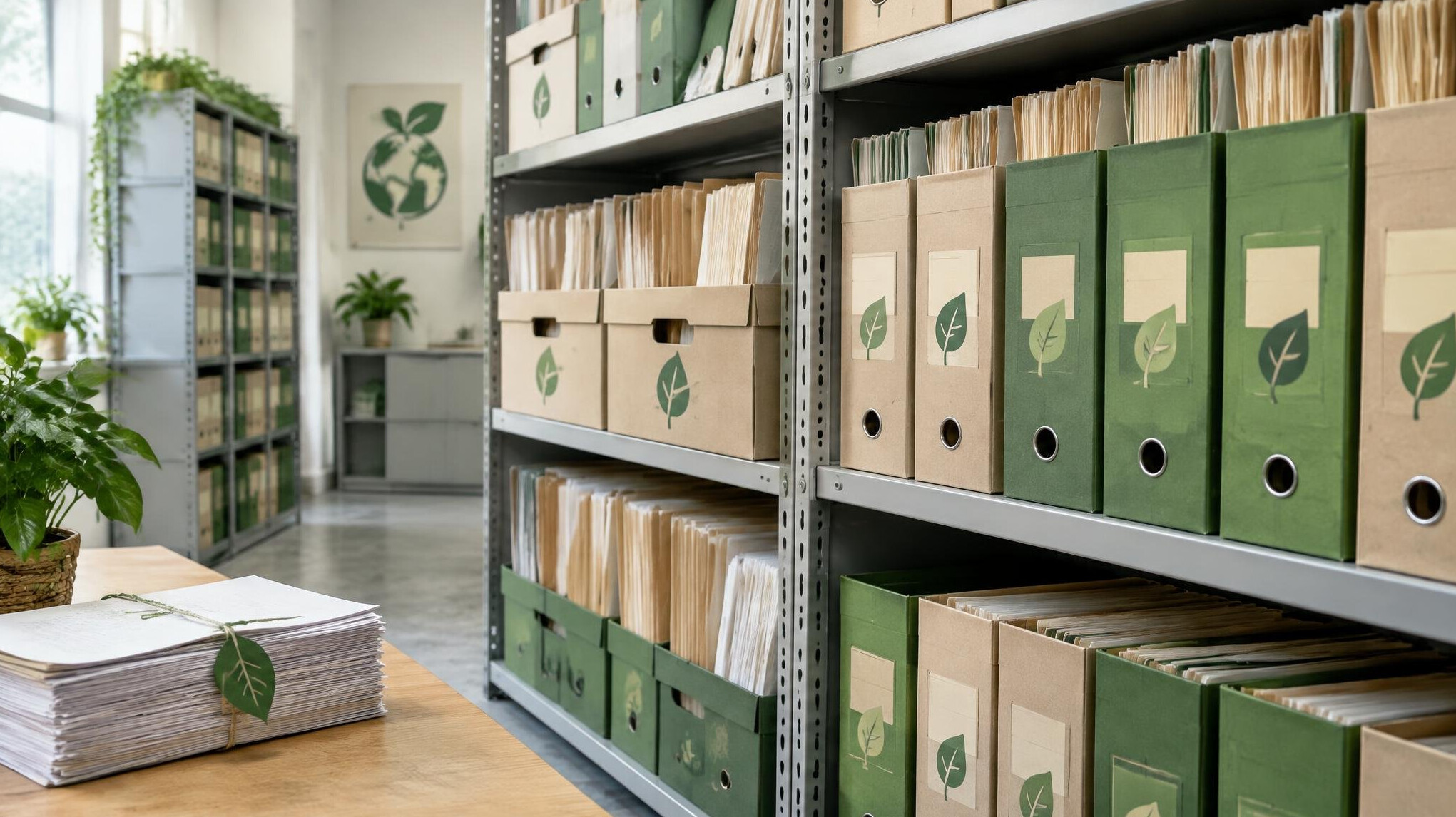 paper documents in archive