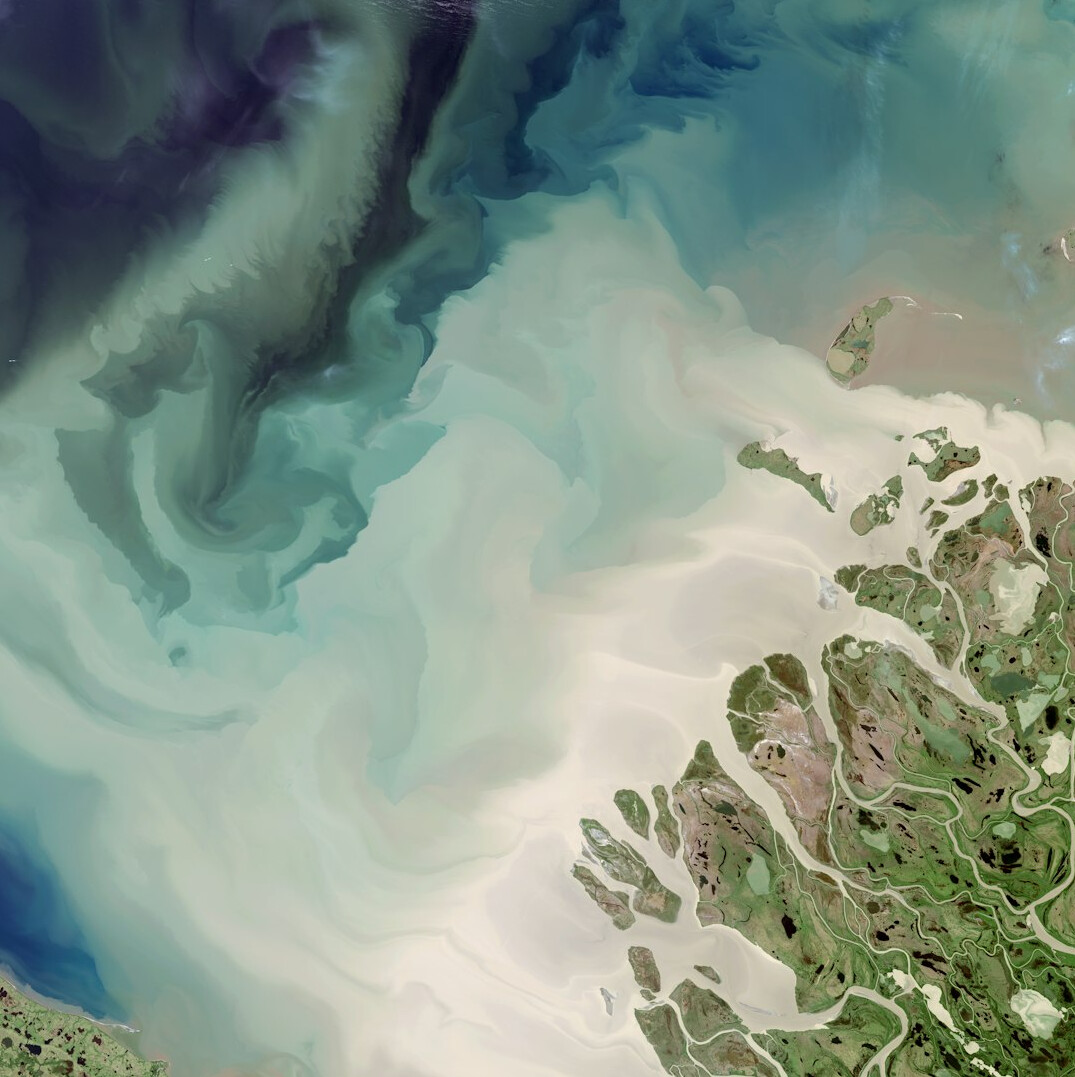 Industrial pipe discharging into a river near the Portuguese coast