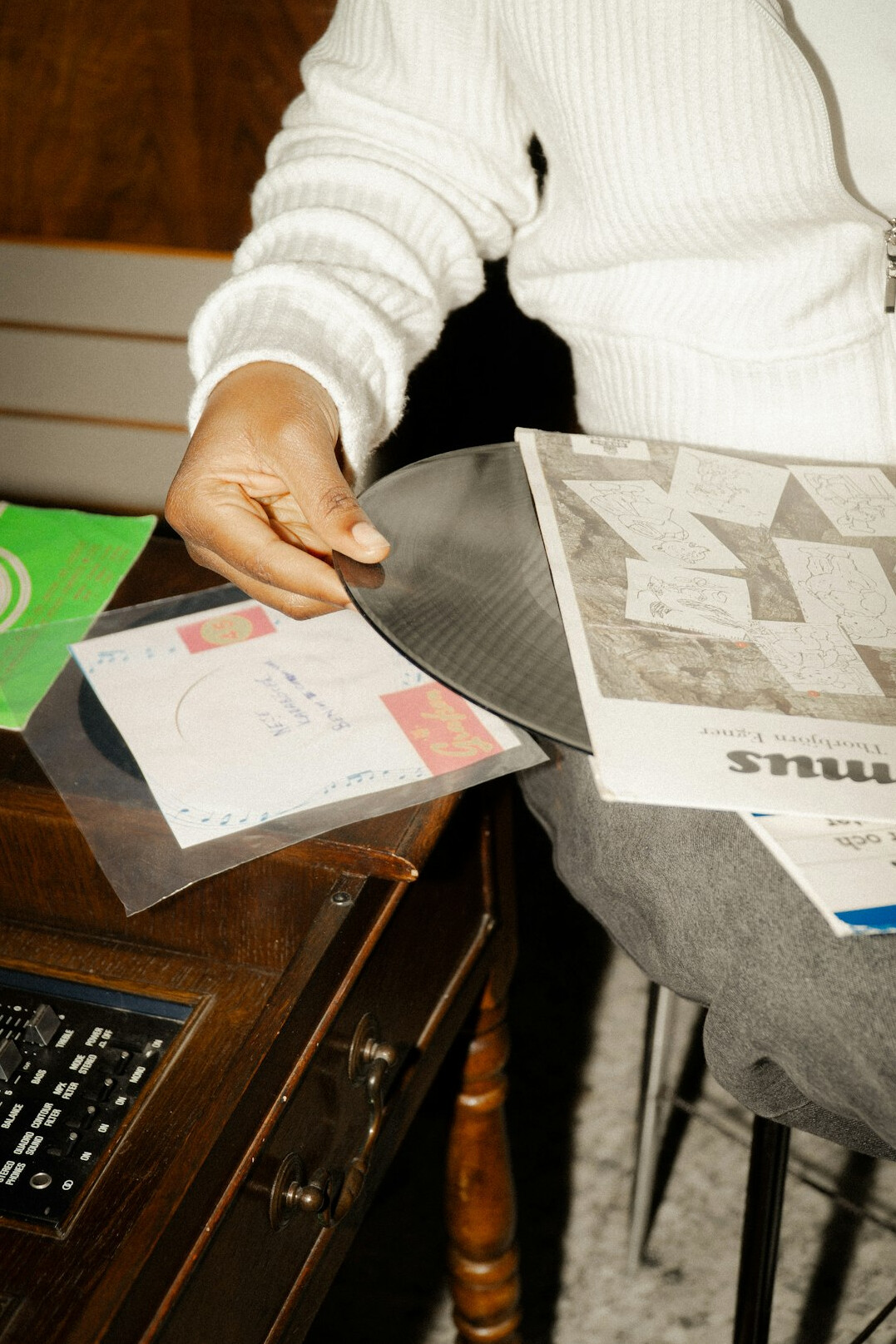 person scanning documents
